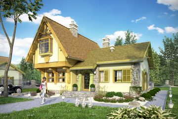  Projekt domu Abigail bez garażu [B] (WRF1369) - projekt domu parterowego z poddaszem - Zdjęcie 1