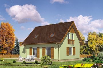  Projekt domu WB-3303 (KRA3533) - projekt domu parterowego z poddaszem - Zdjęcie 1