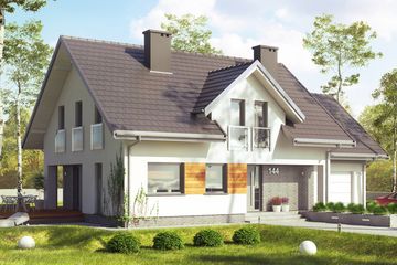  Projekt domu Dakota (BBE1005) - projekt domu parterowego z poddaszem - Zdjęcie 1