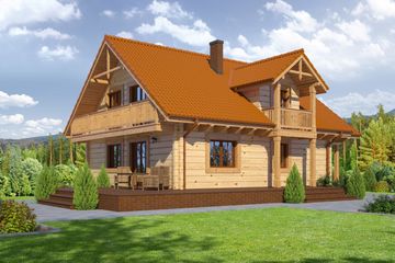  Projekt domu Osina duża 5 dr (KRP1083) - projekt domu parterowego z poddaszem - Zdjęcie 1