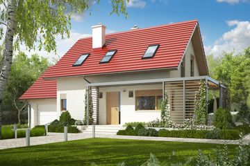  Projekt domu Lea G1 (WRC1993) - projekt domu parterowego z poddaszem - Zdjęcie 1