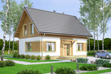  Projekt domu Migdał (WOF1017) - projekt domu parterowego z poddaszem - Zdjęcie 1