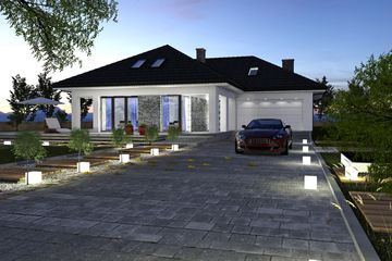  Projekt domu Orlando (BBE1020) - projekt domu parterowego z poddaszem - Zdjęcie 3