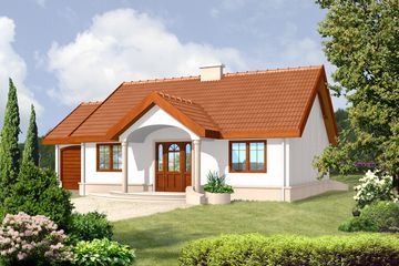  Projekt domu Monako DCB41 (WOB1009) - projekt domu parterowego - Zdjęcie 1