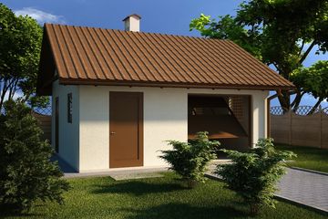  Projekt budynku gospodarczego G4 - Budynek gospodarczy (PRA1003) - projekt budynku parterowego - Zdjęcie 1