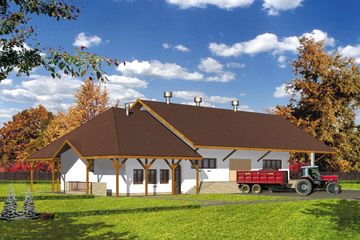  Projekt budynku usługowego WB-3857 (KRA3549) - projekt budynku parterowego - Zdjęcie 1