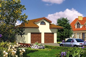  Projekt garażu WB-3870 (KRA3554) - projekt garażu parterowego - Zdjęcie 1