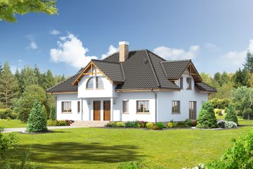  Projekt domu Szczepanowo 5 (KRP1085) - projekt domu parterowego z poddaszem - Zdjęcie 1