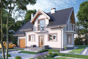  Projekt domu Dario (1179) (KRD2150) - projekt domu parterowego z poddaszem - Zdjęcie 1