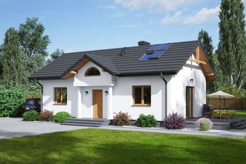  Projekt domu Miłków średni (KRP1108) - projekt domu parterowego - Zdjęcie 1