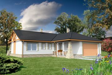  Projekt domu Walencja DCB49 (WOB1080) - projekt domu parterowego - Zdjęcie 1