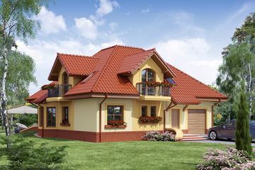  Projekt domu Adonis (WRW1026) - projekt domu parterowego z poddaszem - Zdjęcie 1