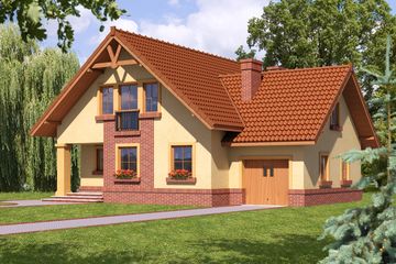  Projekt domu Romus (WRW1027) - projekt domu parterowego z poddaszem - Zdjęcie 1