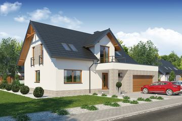  Projekt domu Ksawery 2 PS (WRW1028) - projekt domu parterowego z poddaszem - Zdjęcie 1