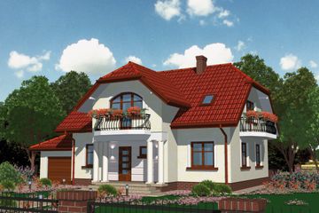  Projekt domu APS 120 (LUA1151) - projekt domu parterowego z poddaszem - Zdjęcie 1