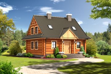  Projekt domu Brzeg dw (KRP1125) - projekt domu parterowego z poddaszem - Zdjęcie 1