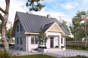  Projekt domu Pliszka 4 (BSA1571) - projekt domu parterowego z poddaszem - Zdjęcie 1