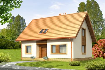  Projekt domu Aronia (WOF1019) - projekt domu parterowego z poddaszem - Zdjęcie 1