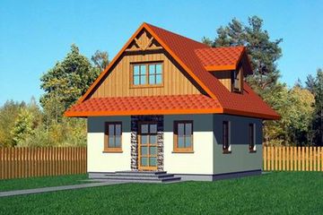  Projekt domu Domek Matuszny (006 MM) (SLF1001) - projekt domu parterowego z poddaszem - Zdjęcie 1