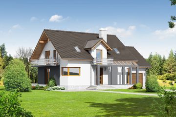  Projekt domu Jaworowo 31 (KRP1100) - projekt domu parterowego z poddaszem - Zdjęcie 1