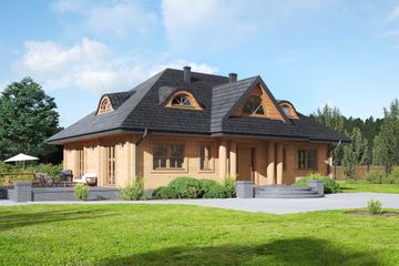  Projekt domu Chmielniki ds19 (KRP1102) - projekt domu parterowego z poddaszem - Zdjęcie 1