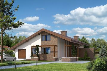  Projekt domu Lara 5 (BSA1574) - projekt domu parterowego z poddaszem - Zdjęcie 1