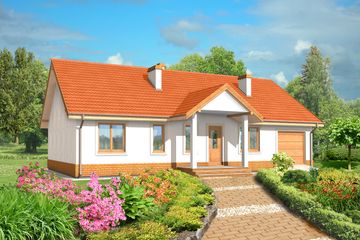  Projekt domu Toledo II LMB27a (WRB1367) - projekt domu parterowego - Zdjęcie 1