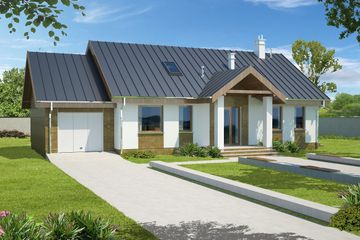  Projekt domu Haga II LMB47a (WRB1459) - projekt domu parterowego - Zdjęcie 1