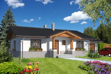  Projekt domu Aspen II LMB67a (WRB1461) - projekt domu parterowego - Zdjęcie 1