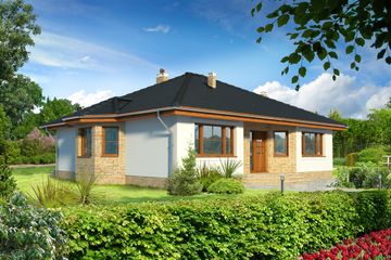  Projekt domu Capri LMB72 (WRB1463) - projekt domu parterowego - Zdjęcie 1