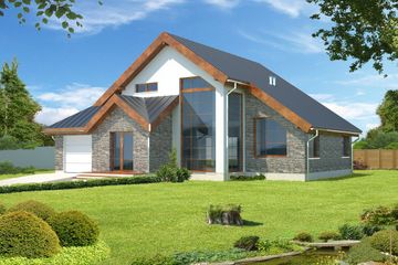  Projekt domu Lagos II LMP117a (WRB1465) - projekt domu parterowego z poddaszem - Zdjęcie 1