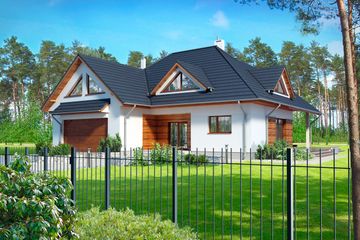  Projekt domu Avalon DCP206 (WOB1097) - projekt domu parterowego z poddaszem - Zdjęcie 1