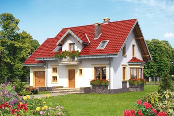  Projekt domu Celesta Bona (1119) (KRD2067) - projekt domu parterowego z poddaszem - Zdjęcie 1