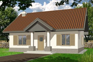  Projekt domu Angela C garaż (WRD1292) - projekt domu parterowego z poddaszem - Zdjęcie 1