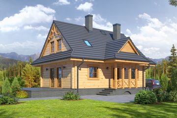  Projekt domu Zawoja dw (KRP1130) - projekt domu parterowego z poddaszem - Zdjęcie 1