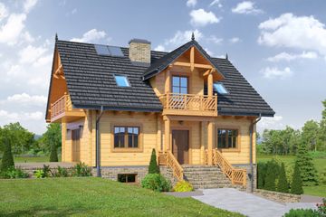  Projekt domu Jaworki 9 dw (KRP1131) - projekt domu parterowego z poddaszem - Zdjęcie 1