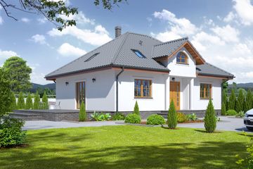  Projekt domu Antonin p (KRP1132) - projekt domu parterowego z poddaszem - Zdjęcie 1