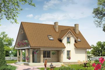 Projekt domu Czajka (BSA1318) - projekt domu parterowego z poddaszem - Zdjęcie 1