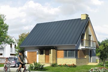  Projekt domu Kawka 2 (BSA1321) - projekt domu parterowego z poddaszem - Zdjęcie 1