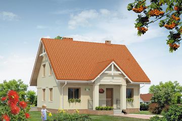  Projekt domu Pliszka 2 (BSA1322) - projekt domu parterowego z poddaszem - Zdjęcie 1