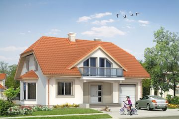  Projekt domu Rubin (BSA1323) - projekt domu parterowego z poddaszem - Zdjęcie 1