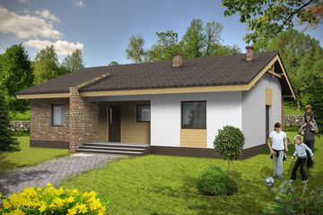  Projekt domu Mateusz bez garażu [B] (WRF1183) - projekt domu parterowego - Zdjęcie 1