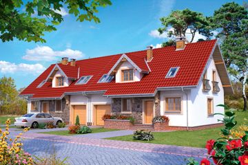  Projekt domu Zoja Rex Duet - murowana – beton komórkowy (KRD2093) - projekt domu parterowego z poddaszem - Zdjęcie 1