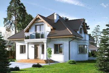  Projekt domu Wilga 2 (BSA1326) - projekt domu parterowego z poddaszem - Zdjęcie 1