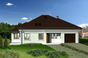  Projekt domu TK42 (WAK1009) - projekt domu parterowego z poddaszem - Zdjęcie 1