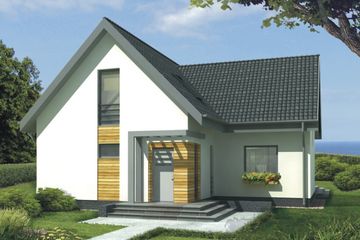  Projekt domu Borys wersja B z pojedynczym garażem (WRD1313) - projekt domu parterowego z poddaszem - Zdjęcie 1