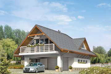  Projekt domu letniskowego Rybitwa (BSA1455) - projekt domu parterowego z poddaszem - Zdjęcie 1