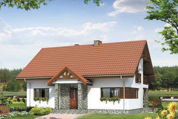  Projekt domu Sowa (BSA1461) - projekt domu parterowego z poddaszem - Zdjęcie 1