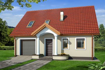  Projekt domu Sonia A garaż (WRD1879) - projekt domu parterowego z poddaszem - Zdjęcie 1