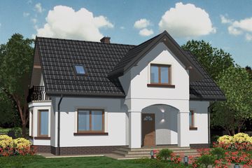  Projekt domu APS 128 (LUA1198) - projekt domu parterowego z poddaszem - Zdjęcie 1